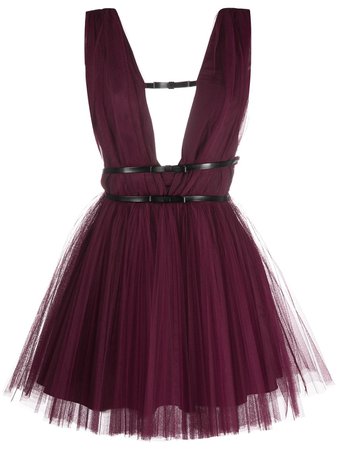 Brognano bow-embellished tulle dress