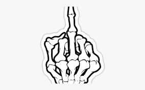 Skeleton Middle Finger