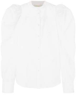 Ruched Cotton-poplin Blouse