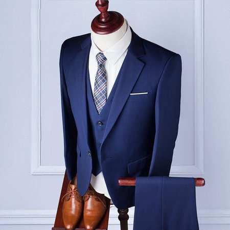 Cashmere Blue Men Dress Suits – Genie Jean