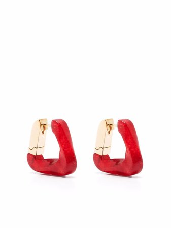 Bottega Veneta triangle hoop earrings