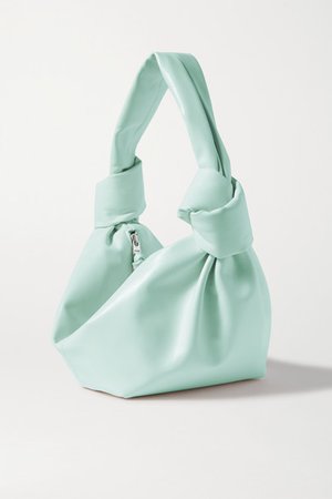 Jodie Mini Knotted Leather Tote - Blue