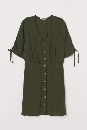 Creped Dress - Green