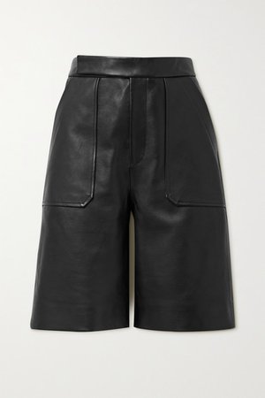 Theresa Leather Shorts - Black