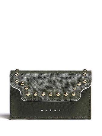 Marni logo-print Leather Wallet - Farfetch
