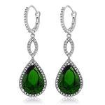 Pear Shaped Infinity Drop Earrings with Swarovski Crystals – Vintage Country Couture