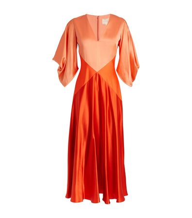 Womens Roksanda orange Silk Gaia Midi Dress | Harrods # {CountryCode}