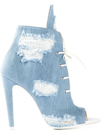 denim booties off-white - Google Search