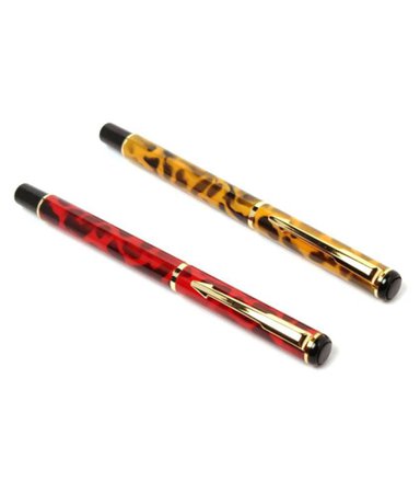 Set Of 2 - Baoer 801 Red Black Leopard Colour & Tiger Strips Office Medium Rollerball Pen: Buy Online at Best Price in India - Snapdeal