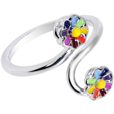 rainbow flower ring