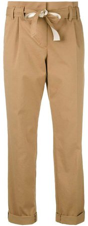 Dorothee belted straight trousers