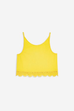 Scoop Embroidered Cami | Topshop yellow