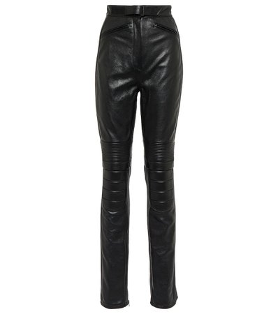 David Koma - High-rise leather pants | Mytheresa