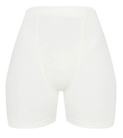plt cream shape biker shorts