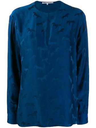 Stella McCartney horse print blouse £565 - Buy Online - Mobile Friendly, Fast Delivery