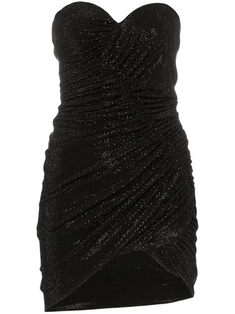 Alexandre Vauthier Crystal Embellished Ruched Bustier Mini Dress Ss19