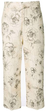 Erika floral print cropped trousers