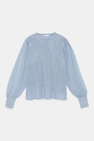 SPARKLY KNIT BLOUSE - View all-KNITWEAR-WOMAN | ZARA United States