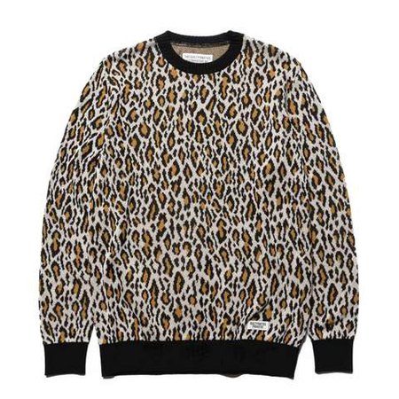 Leopard Jacquard Sweater White – HAVEN