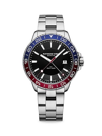 Shop Raymond Weil Tango Two-Tone Red & Blue Stainless Steel Bracelet Watch | Saks Fifth Avenue