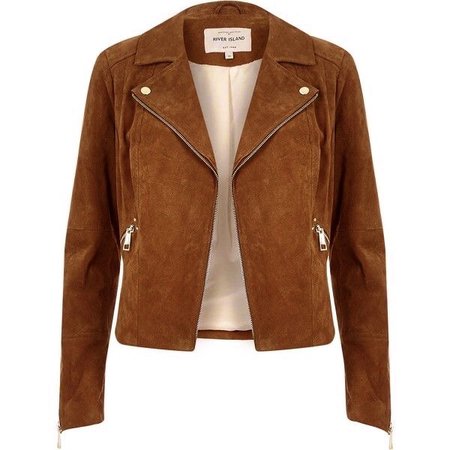 brown moto jacket