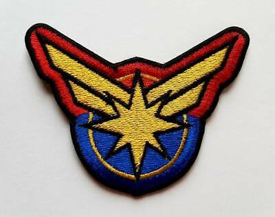 Captain Marvel Movie Iron On Patch Sew On Embroidered Patch T shirt Jacket Patch | eBay