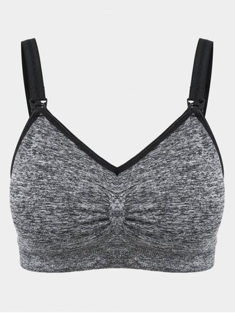 [55% OFF] 2019 Padded Front Ruched Heathered Sporty Bra In GRAY | ZAFUL GB