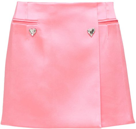 Mach & Mach Pink Skirt With Heart Buttons