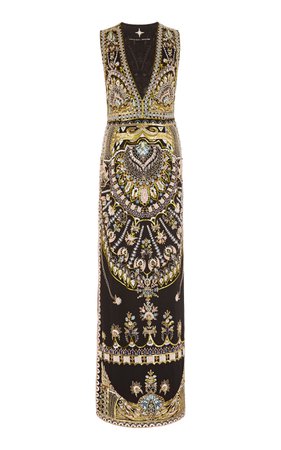 Palmé Metallic Embroidered Gown by Cucculelli Shaheen | Moda Operandi