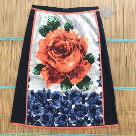 Aquarius Anthropologie Floral Skirt Sequins sz4 | eBay