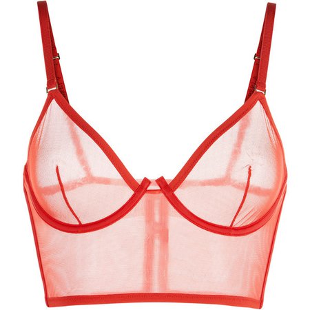 La Perla Frames Long-Line Bra ❤ liked on... - I was really cute when i was little and now im badass