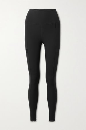 Black Yoga Infinalon lace-trimmed Dri-FIT leggings | Nike | NET-A-PORTER