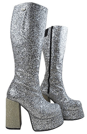 sparkly gogo boots