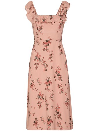 Reformation Colette floral-print midi dress pink 1307327LUZ - Farfetch