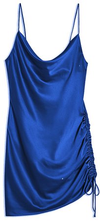 silk dress royal blue