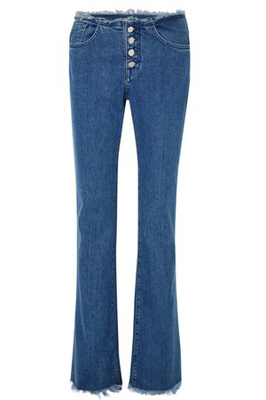 Marques' Almeida | + 7 For All Mankind frayed mid-rise bootcut jeans | NET-A-PORTER.COM