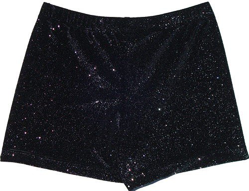 Black Glitter Shorts