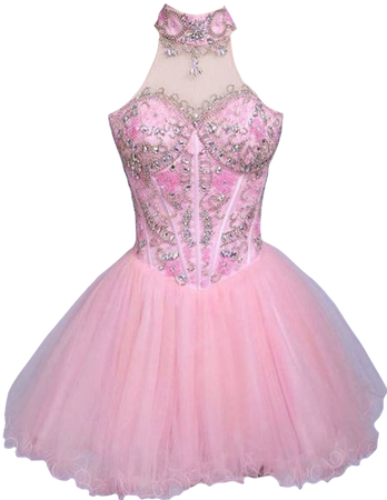 light pink princess ballerina homecoming dress