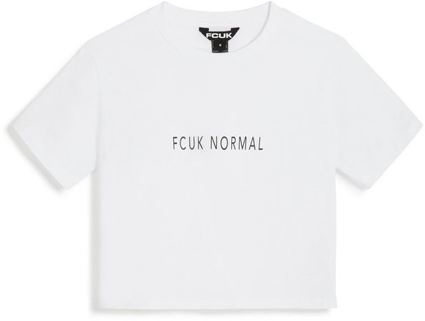 Fcuk Normal Short Sleeve Crop Top
