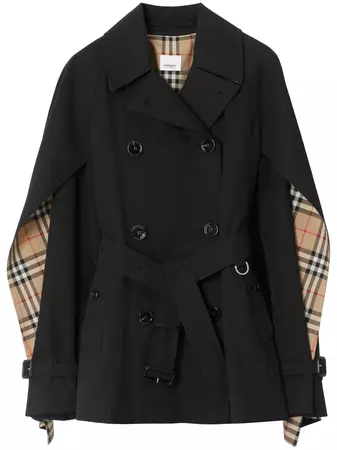 Burberry cape-sleeve Cropped Trench Coat - Farfetch