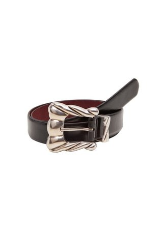 MANGO Embossed buckle belt