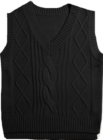 Black sleeveless sweater