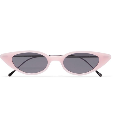 pale pink retro style sunglasses