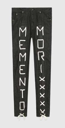 Gucci “Mementos Mori” Black Skinny Jeans