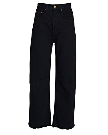 B Sides Jeans Lasso High-Rise Straight-Leg Jeans in black | INTERMIX®
