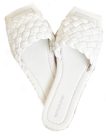 plt sandals white