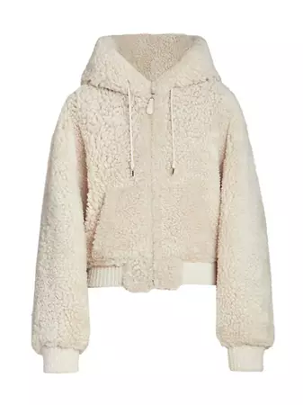 Shop Chloé Hooded Dyed Shearling Jacket | Saks Fifth Avenue
