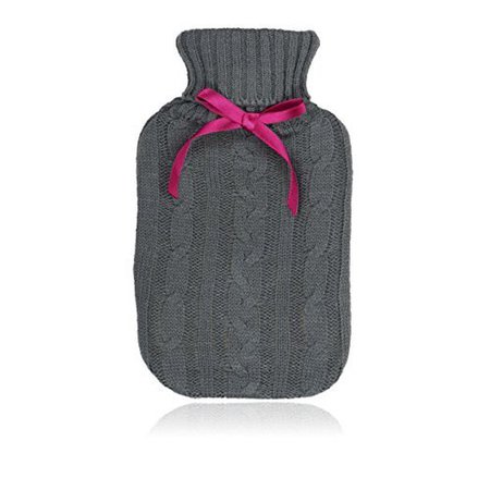NPW 750ml Hot Water Bottle, Grey Cable Knit Sweater Cover - Walmart.com