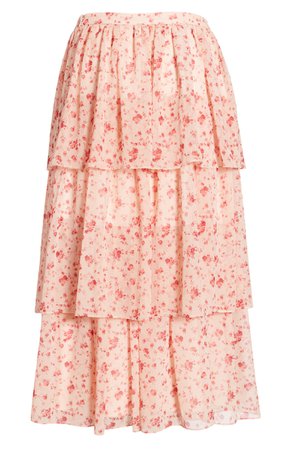 Rachel Parcell Print Tiered Ruffle Skirt (Nordstrom Exclusive) | Nordstrom