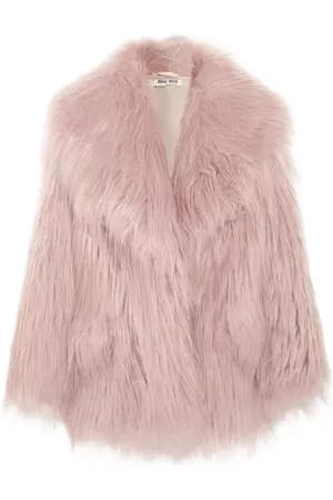 Miu Miu Faux fur jacket Pastel pink | the urge AU